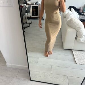 Zara Tan Maxi Dress